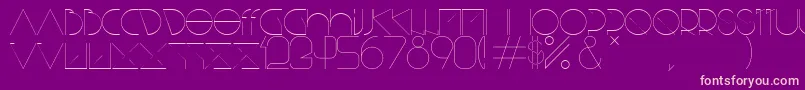 BisurkRegular Font – Pink Fonts on Purple Background