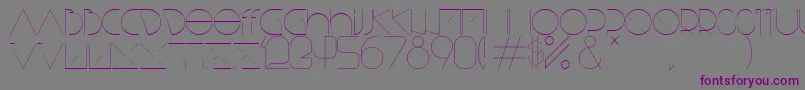 BisurkRegular Font – Purple Fonts on Gray Background