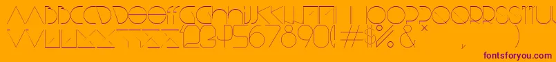 BisurkRegular Font – Purple Fonts on Orange Background