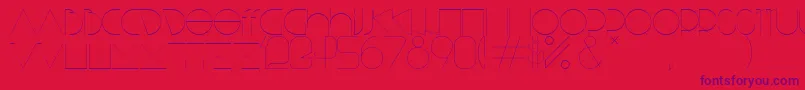 Fonte BisurkRegular – fontes roxas em um fundo vermelho