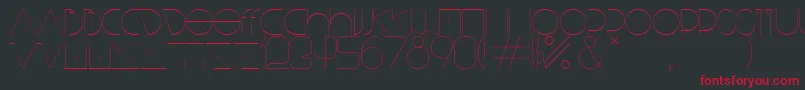 BisurkRegular Font – Red Fonts on Black Background