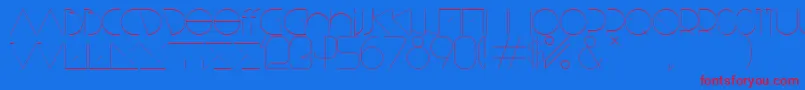 BisurkRegular Font – Red Fonts on Blue Background