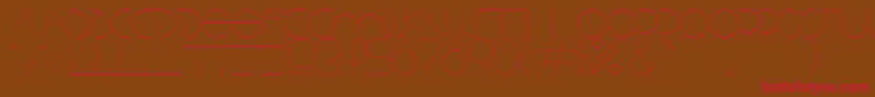 BisurkRegular Font – Red Fonts on Brown Background