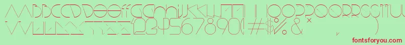 BisurkRegular Font – Red Fonts on Green Background