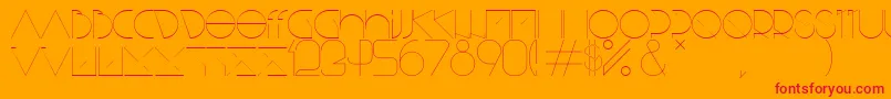 BisurkRegular-fontti – punaiset fontit oranssilla taustalla
