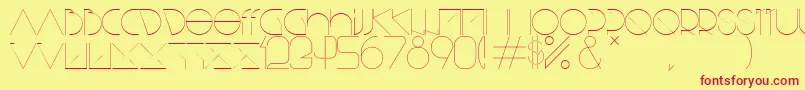 BisurkRegular Font – Red Fonts on Yellow Background