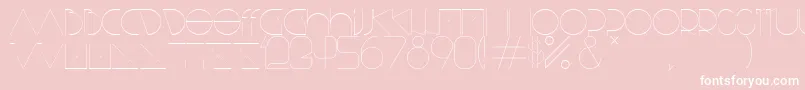 Police BisurkRegular – polices blanches sur fond rose