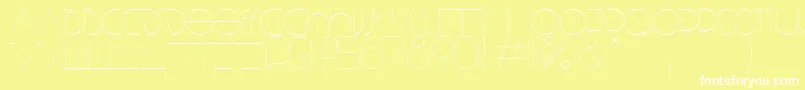 BisurkRegular Font – White Fonts on Yellow Background