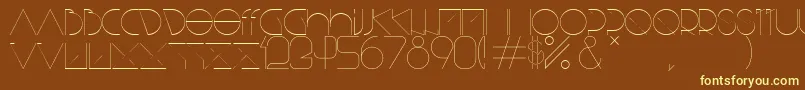 BisurkRegular Font – Yellow Fonts on Brown Background