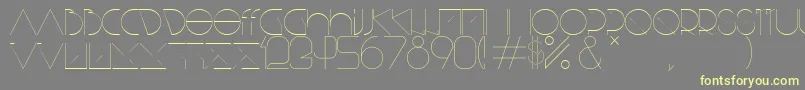 BisurkRegular Font – Yellow Fonts on Gray Background