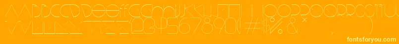 BisurkRegular Font – Yellow Fonts on Orange Background
