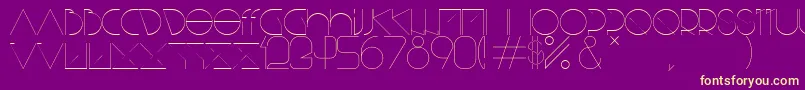 BisurkRegular Font – Yellow Fonts on Purple Background