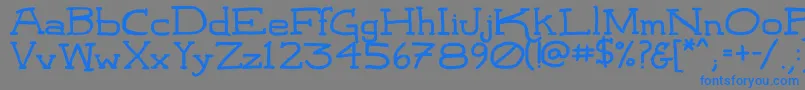 Lisätietoja LeatherworkRegular-fontista LeatherworkRegular-fontti – siniset fontit harmaalla taustalla
