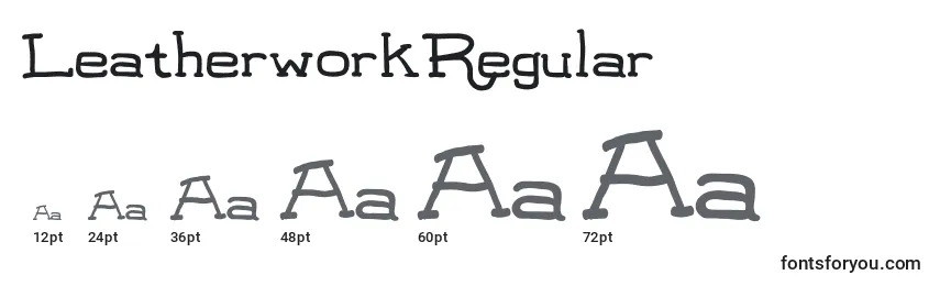 LeatherworkRegular Font Sizes