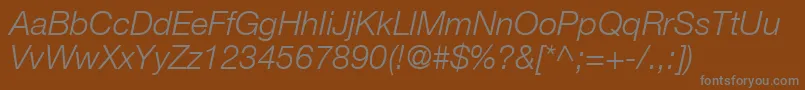 ContextRepriseLightSsiLightItalic Font – Gray Fonts on Brown Background