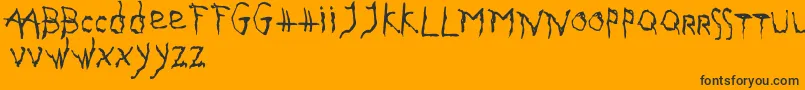 GothikaIssueA Font – Black Fonts on Orange Background