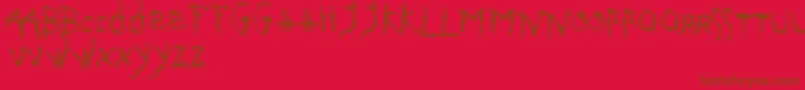 GothikaIssueA Font – Brown Fonts on Red Background