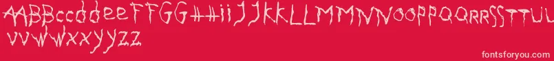 GothikaIssueA Font – Pink Fonts on Red Background