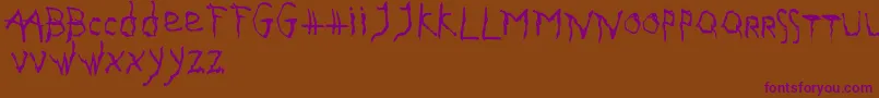 GothikaIssueA-Schriftart – Violette Schriften auf braunem Hintergrund
