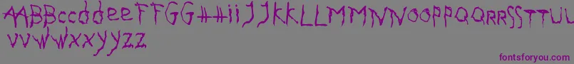 GothikaIssueA Font – Purple Fonts on Gray Background