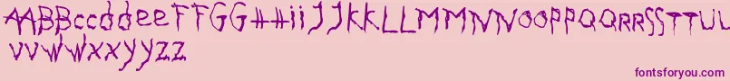 GothikaIssueA-Schriftart – Violette Schriften auf rosa Hintergrund