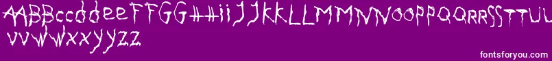 GothikaIssueA Font – White Fonts on Purple Background