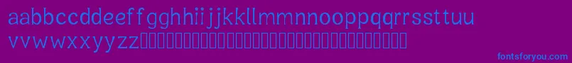 Oxygetrompal-Schriftart – Blaue Schriften auf violettem Hintergrund