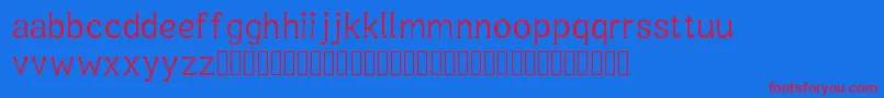 Oxygetrompal Font – Red Fonts on Blue Background