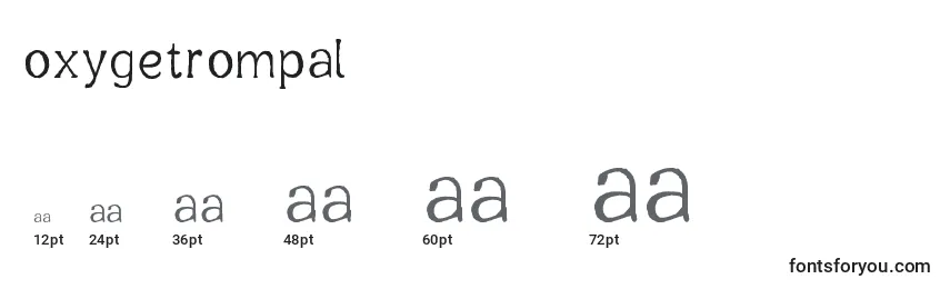Размеры шрифта Oxygetrompal