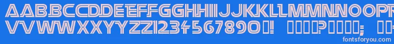 Battlest Font – Pink Fonts on Blue Background