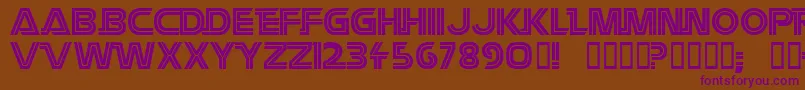 Battlest-Schriftart – Violette Schriften auf braunem Hintergrund
