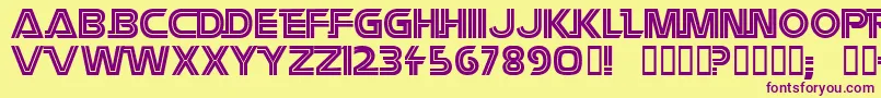 Battlest Font – Purple Fonts on Yellow Background
