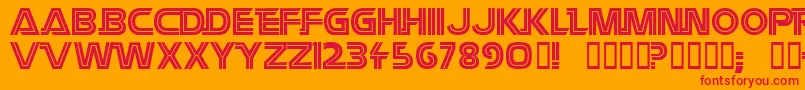 Battlest Font – Red Fonts on Orange Background