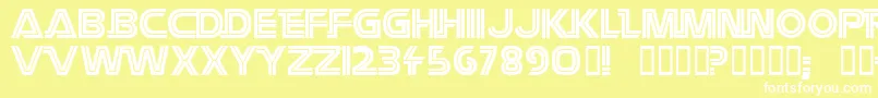 Battlest Font – White Fonts on Yellow Background