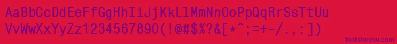 MonocondensedcttBold Font – Purple Fonts on Red Background