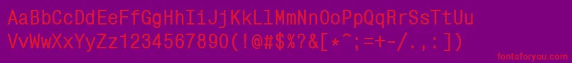 MonocondensedcttBold Font – Red Fonts on Purple Background