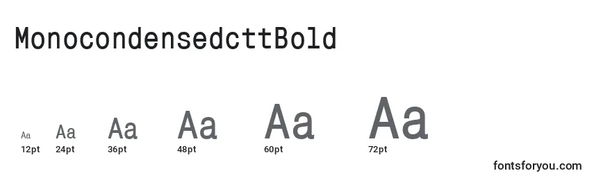MonocondensedcttBold Font Sizes