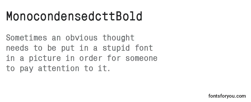 MonocondensedcttBold Font