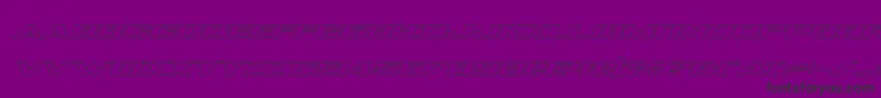 Tigersharkoutlineital Font – Black Fonts on Purple Background