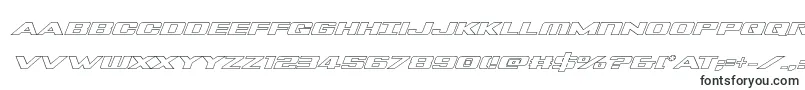 Шрифт Tigersharkoutlineital – высокотехнологичные шрифты