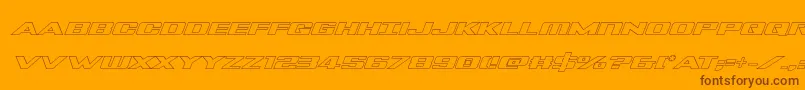More about Tigersharkoutlineital Font Tigersharkoutlineital Font – Brown Fonts on Orange Background