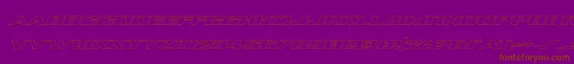 Tigersharkoutlineital-Schriftart – Braune Schriften auf violettem Hintergrund