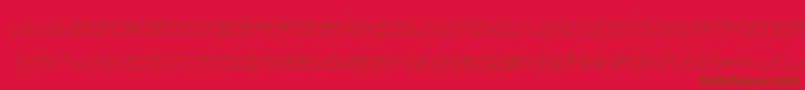 Tigersharkoutlineital-Schriftart – Braune Schriften auf rotem Hintergrund