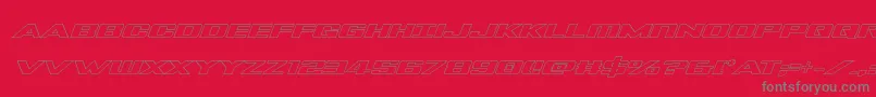 Tigersharkoutlineital Font – Gray Fonts on Red Background