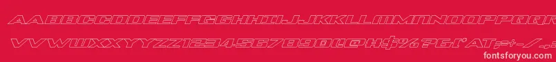Tigersharkoutlineital Font – Pink Fonts on Red Background