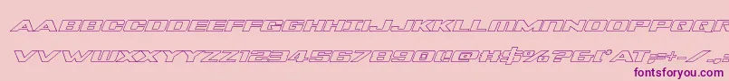 Tigersharkoutlineital Font – Purple Fonts on Pink Background