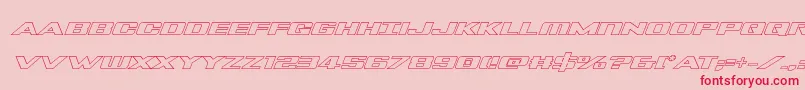 Tigersharkoutlineital Font – Red Fonts on Pink Background