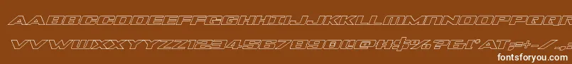 Tigersharkoutlineital Font – White Fonts on Brown Background