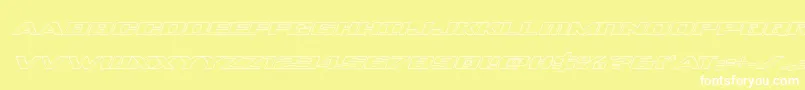 Tigersharkoutlineital Font – White Fonts on Yellow Background