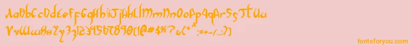 XaphanIiBold Font – Orange Fonts on Pink Background